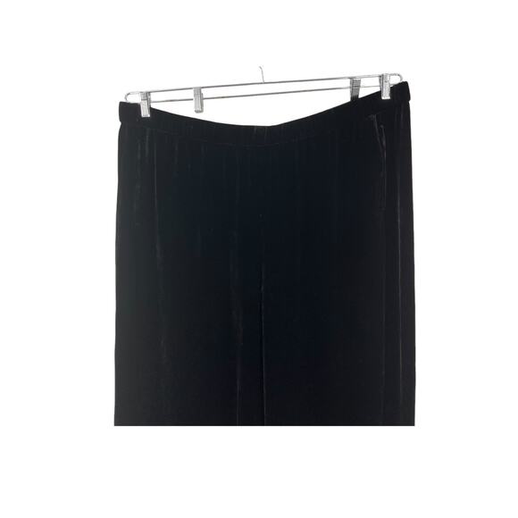 Eileen Fisher pants velvet wide leg black size 3X - Picture 2 of 5